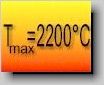 T max = 2200°C
