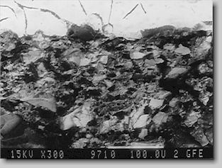Bild 17. REM-Aufnahme einer Zirkon-Schlichte (Rckstreuelektronen), 240-fach