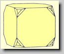 Kristallform von Galenit