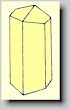 Crystal habit of Hornblende