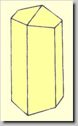 Kristallform von Hornblende