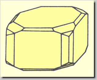 Crystal habit of Melilite