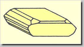 Crystal habit of Pectolite