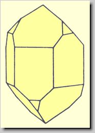 Kristallform von beta-Quarz