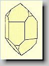 Kristallform von beta-Quarz (Tiefquarz)